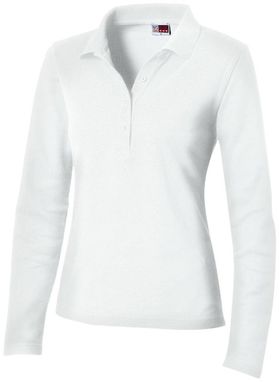 Женская рубашка поло Seattle с длинными рукавами, цвет белый  размер S - XXL - 31105015- Фото №1