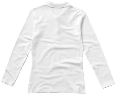 Женская рубашка поло Seattle с длинными рукавами, цвет белый  размер S - XXL - 31105015- Фото №3