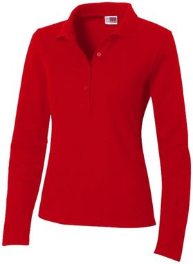 Женская рубашка поло Seattle с длинными рукавами, цвет красный  размер S - XXL - 31105251- Фото №1