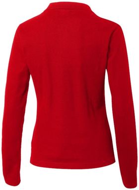 Женская рубашка поло Seattle с длинными рукавами, цвет красный  размер S - XXL - 31105251- Фото №2