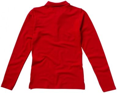 Женская рубашка поло Seattle с длинными рукавами, цвет красный  размер S - XXL - 31105251- Фото №4