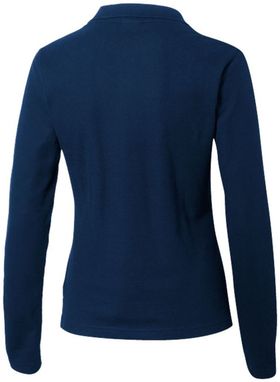Женская рубашка поло Seattle с длинными рукавами, цвет синий  размер S - XXL - 31105491- Фото №2