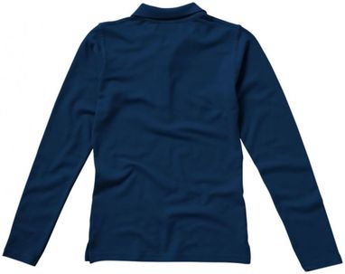 Женская рубашка поло Seattle с длинными рукавами, цвет синий  размер S - XXL - 31105491- Фото №3