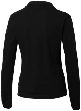 Женская рубашка поло Seattle с длинными рукавами, цвет черный  размер S - XXL - 31105991- Фото №2