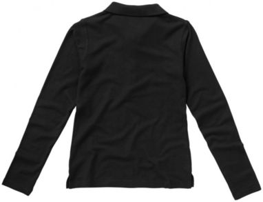 Женская рубашка поло Seattle с длинными рукавами, цвет черный  размер S - XXL - 31105991- Фото №3