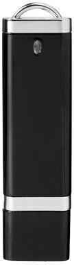 Флешка пластикова з ковпачком 2GB, колір суцільний чорний - 1Z34220D-2GB- Фото №2