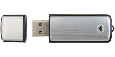 Флешка прямокутна з ковпачком, пластик і алюміній 32GB, колір срібний - 1Z30360G-32GB- Фото №4