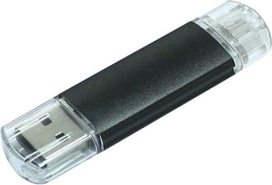 Флешка  2GB, цвет сплошной черный - 1Z20310D-2GB- Фото №1