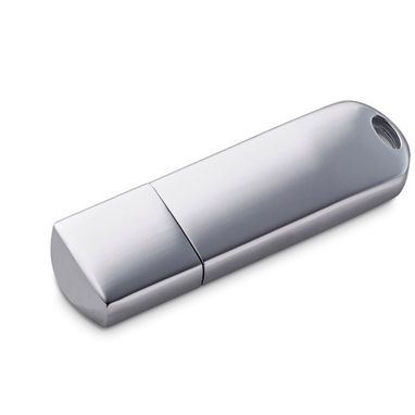 металева флешка 1GB, колір срібний - 97627.40-1GB- Фото №1