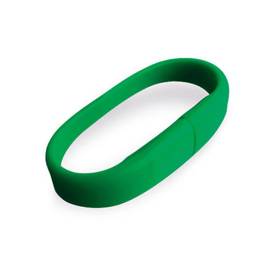 Флешка-браслет USB 1GB, колір зелений - 97664.09-1GB- Фото №1