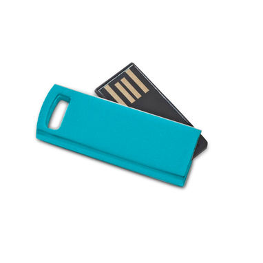 Флешка-мини 16GB, цвет голубой - 97667.13-16GB- Фото №1