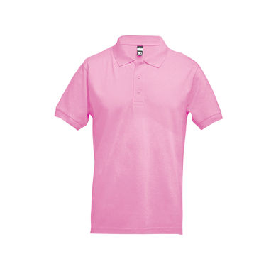 ADAM. Чоловіче поло, колір пастельно-рожевий  розмір M - 30131-152-M- Фото №1