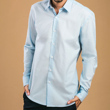 BATALHA. Мужская рубашка popeline, цвет голубой  размер XXL - 30211-124-XXL- Фото №1
