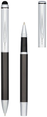 Набір з кульковою ручкою і ручкою-стилусом , колір графітовий - 10721500- Фото №12