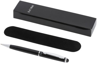 Ручка-стилус шариковая Lento, цвет сплошной черный - 10713000- Фото №6