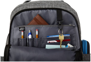 Рюкзак Vault для ноутбука, колір сірий яскравий, суцільний чорний - 12021701- Фото №11