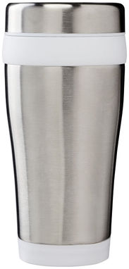 Термочашку Elwood c ізоляцією, колір сріблястий, білий - 10031005- Фото №3