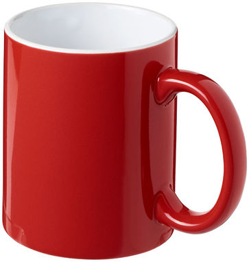Кружка керамічна Java, колір червоний, білий - 10036504- Фото №1