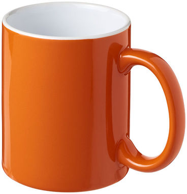 Кружка керамічна Java, колір помаранчевий, білий - 10036506- Фото №1
