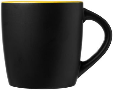 Чашка керамічна Riviera, колір суцільний чорний, жовтий - 10047605- Фото №4