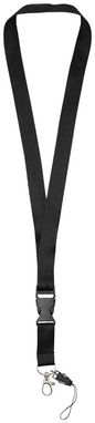 Шнурок Sagan , цвет сплошной черный - 10250801- Фото №1