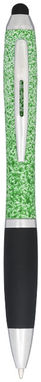 Ручка-стилус шариковая Nash, цвет белый, зеленый - 10730902- Фото №1