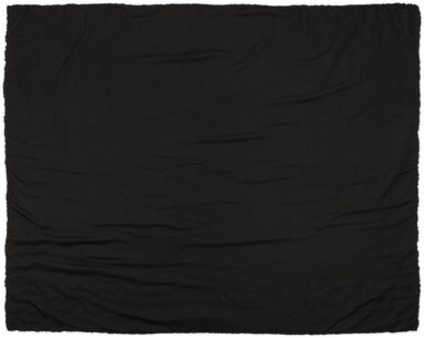 Плед из шерпы, цвет сплошной черный - 11296400- Фото №3