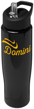 Бутылка спортивная H2O Tempo , цвет сплошной черный - 21004401- Фото №2