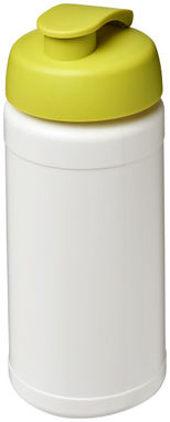 Пляшка спортивна Baseline Plus , колір білий, зелений лайм - 21006804- Фото №1