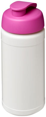 Пляшка спортивна Baseline Plus , колір білий, рожевий - 21006808- Фото №1