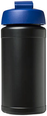 Бутылка спортивная Baseline Plus , цвет сплошной черный, синий - 21006813- Фото №4