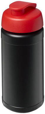 Пляшка спортивна Baseline Plus , колір суцільний чорний, червоний - 21006814- Фото №1