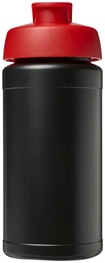 Пляшка спортивна Baseline Plus , колір суцільний чорний, червоний - 21006814- Фото №3