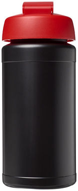 Бутылка спортивная Baseline Plus , цвет сплошной черный, красный - 21006814- Фото №4