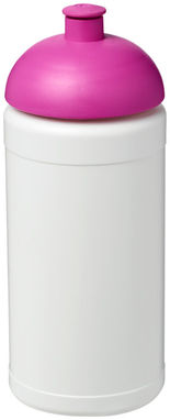 Пляшка спортивна Baseline Plus , колір білий, рожевий - 21006908- Фото №1