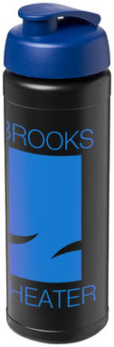 Бутылка спортивная Baseline Plus , цвет сплошной черный, синий - 21007013- Фото №2