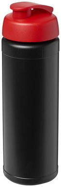 Пляшка спортивна Baseline Plus , колір суцільний чорний, червоний - 21007014- Фото №1