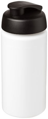 Пляшка спортивна Baseline Plus grip , колір білий, суцільний чорний - 21007200- Фото №1