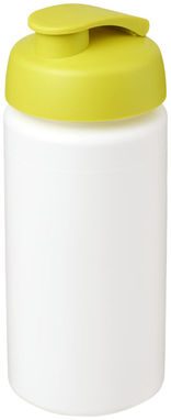 Бутылка спортивная Baseline Plus grip , цвет белый, лайм - 21007204- Фото №1