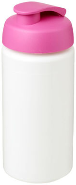 Пляшка спортивна Baseline Plus grip , колір білий, рожевий - 21007208- Фото №1