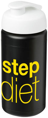 Пляшка спортивна Baseline Plus grip , колір суцільний чорний, білий - 21007212- Фото №2