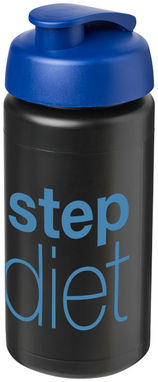 Бутылка спортивная Baseline Plus grip , цвет сплошной черный, синий - 21007213- Фото №2