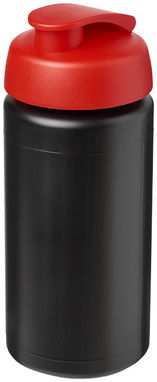 Бутылка спортивная Baseline Plus grip , цвет сплошной черный, красный - 21007214- Фото №1