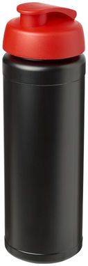 Бутылка спортивная Baseline Plus grip , цвет сплошной черный, красный - 21007414- Фото №1