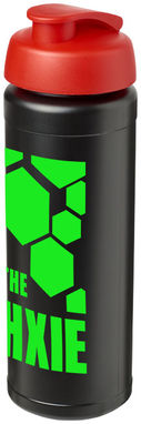 Бутылка спортивная Baseline Plus grip , цвет сплошной черный, красный - 21007414- Фото №2