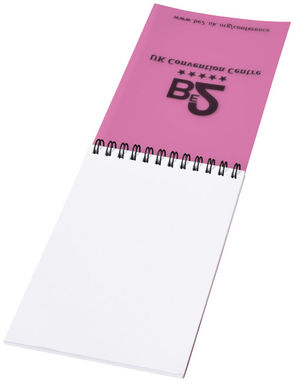 Блокнот Rothko  А6, колір рожевий, суцільний чорний - 21244162- Фото №4