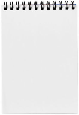 Блокнот Desk-Mate  А6, цвет белый, сплошной черный - 21252012- Фото №3