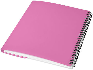 Блокнот Curve А5, колір рожевий, суцільний чорний - 21267005- Фото №3
