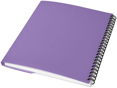 Блокнот Curve А5, колір пурпурний, суцільний чорний - 21267006- Фото №3