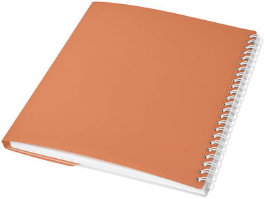 Блокнот Curve А5, цвет оранжевый, белый - 21267015- Фото №3